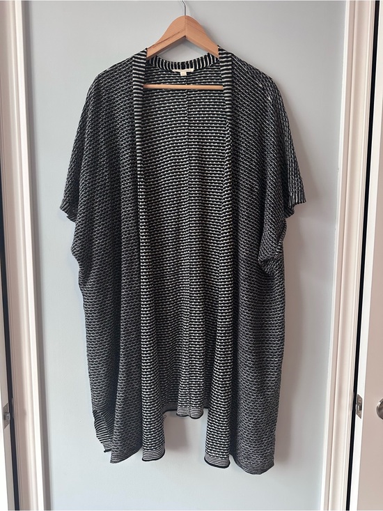 Eileen Fisher Sweaters - Eileen Fisher Woman 100% Organic Linen Striped Kimono Cardigan Duster 3X